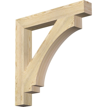 Ekena Millwork Imperial Block Rough Sawn Bracket, Douglas Fir, 4"W x 30"D x 30"H BKT04X30X30IMP05RDF